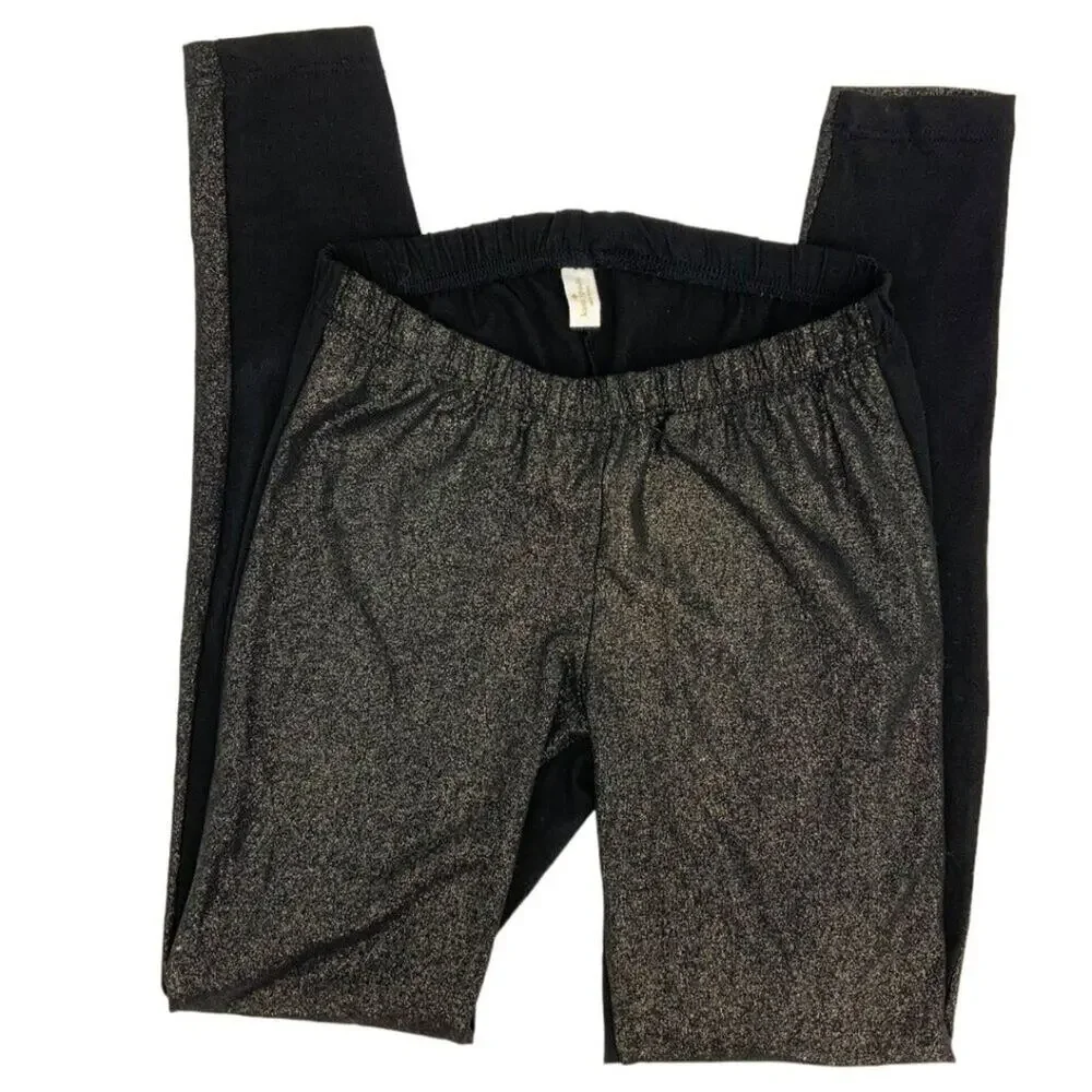 Kate Spade Metallic Gold Black Ankle Length Leggings Size Small / Medium